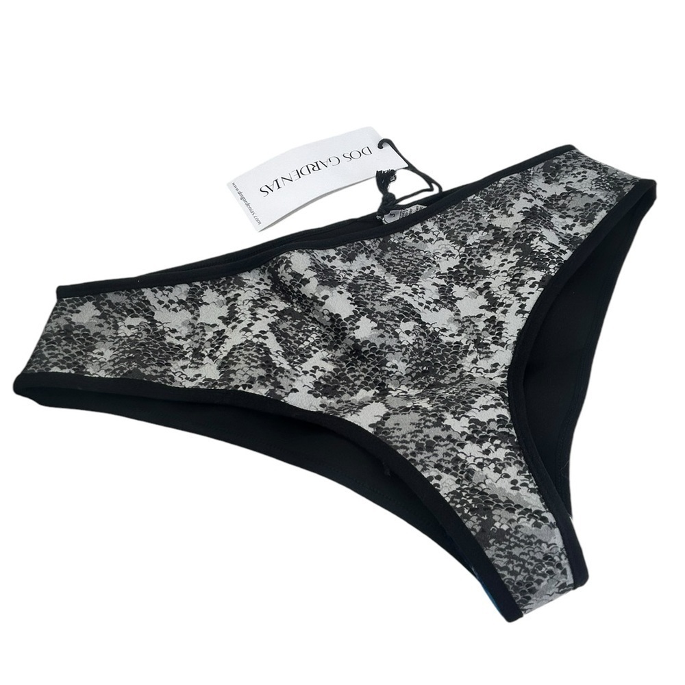 New Dos Gardenias Neoprene swim bikini bottoms snake pattern size 6/8 Medium